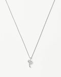 Curly Molten Mini Initial Necklace - P | Sterling Silver Necklaces Missoma