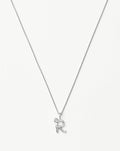 Curly Molten Mini Initial Necklace - R | Sterling Silver Necklaces Missoma