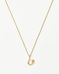 Curly Molten Mini Initial Necklace - U | 18ct Gold Vermeil Necklaces Missoma