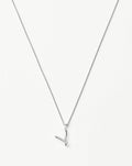Curly Molten Mini Initial Necklace - V | Sterling Silver Necklaces Missoma