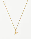 Curly Molten Mini Initial Necklace - Y | 18ct Gold Vermeil Necklaces Missoma