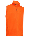 Safety Orange coloured Deerhunter Mens Atlas Light Fleece Waistcoat on white background #colour_safety-orange
