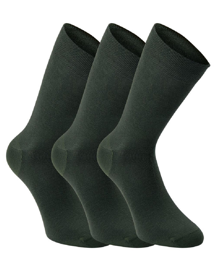 Green coloured Deerhunter Bamboo Socks 3 Pack on white background #colour_green