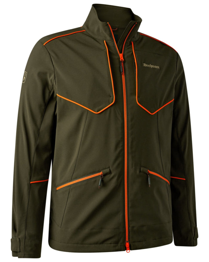 Forest Green coloured Deerhunter Chamois Jacket on white background #colour_forest-green