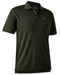 Forest Ember coloured Deerhunter Climate Polo Shirt with 37.5® Technology on white background #colour_forest-ember