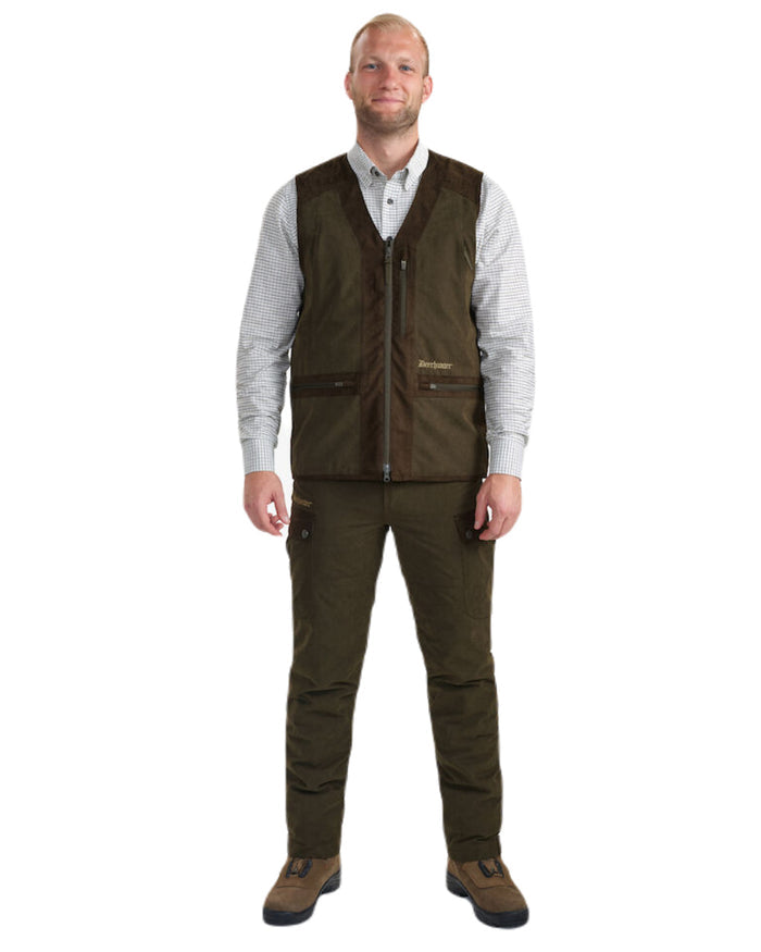 Tarmac Green Coloured Deerhunter Eagle Waistcoat on white background #colour_tarmac-green