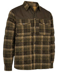 Brown Check coloured Deerhunter Elbert Padded Shirt Jacket on white background #colour_brown-check
