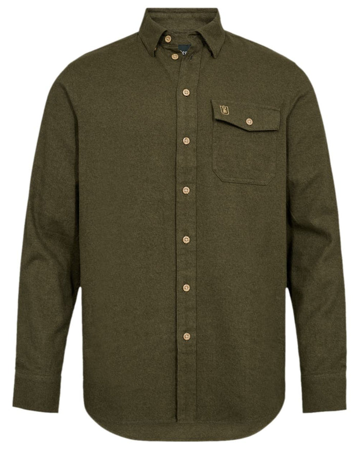 Forest Green Coloured Deerhunter Evan Shirt on white background #colour_forest-green