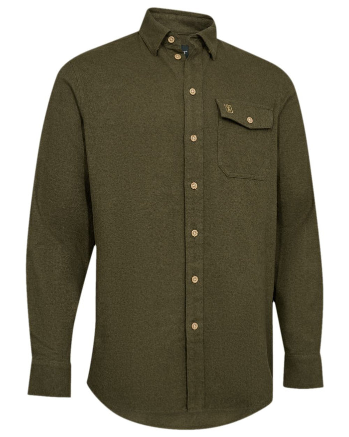 Forest Green Coloured Deerhunter Evan Shirt on white background #colour_forest-green