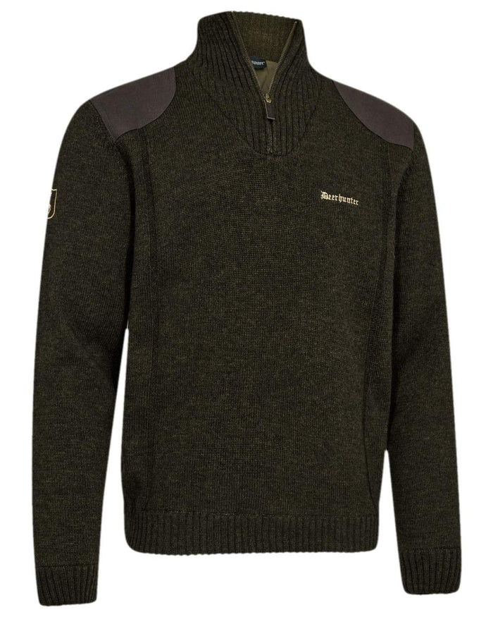 Ridgewood Melange Coloured Deerhunter Finley Stormliner Knit on white background #colour_ridgewood-melange