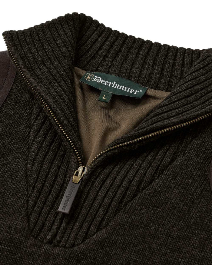 Ridgewood Melange Coloured Deerhunter Finley Stormliner Knit on white background #colour_ridgewood-melange