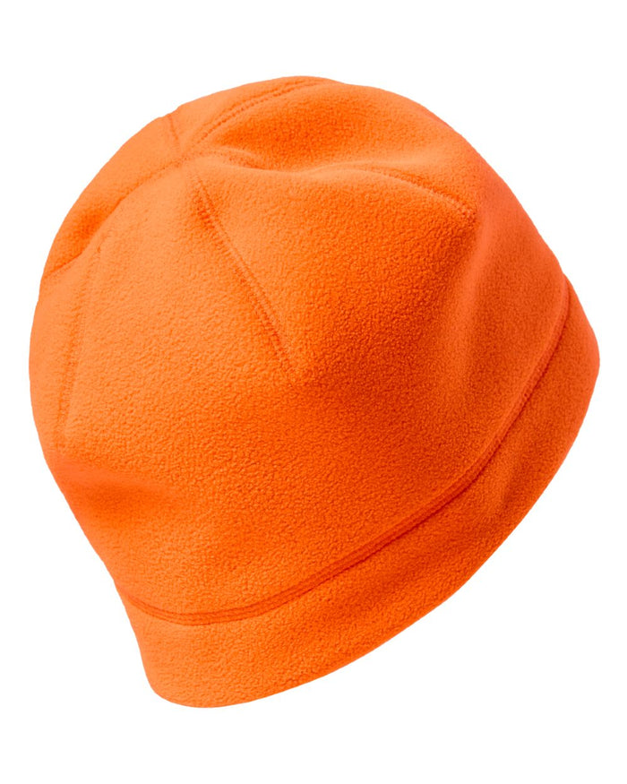 Orange coloured Deerhunter Fleece Beanie on white background #colour_orange