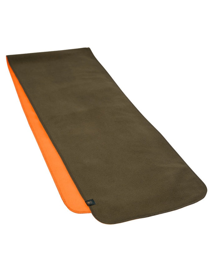 Tarmac Green coloured Deerhunter Fleece Scarfon white background #colour_tarmac-green