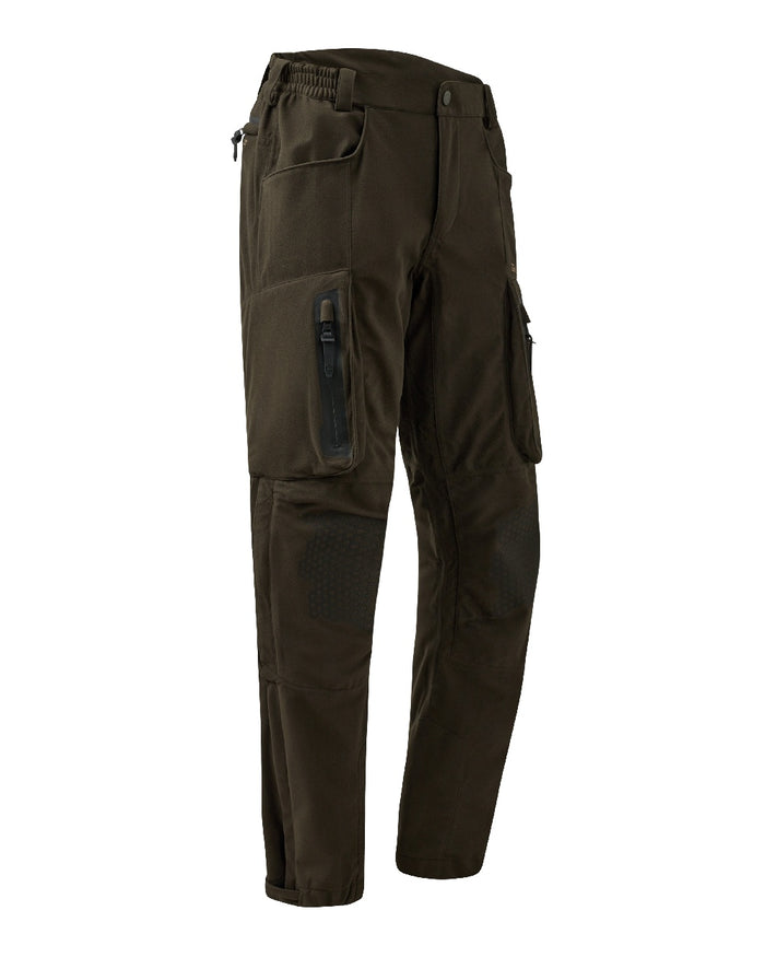 Wood coloured Deerhunter Game Pro Light Trousers on white background #colour_wood