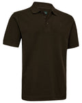 Otter Brown Coloured Deerhunter Griffin Polo Shirt on white background #colour_otter-brown