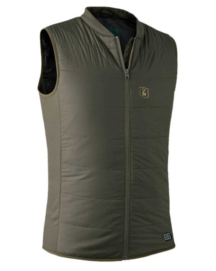 Deep Green Coloured Deerhunter Heat Inner Waistcoat on white background #colour_deep-green