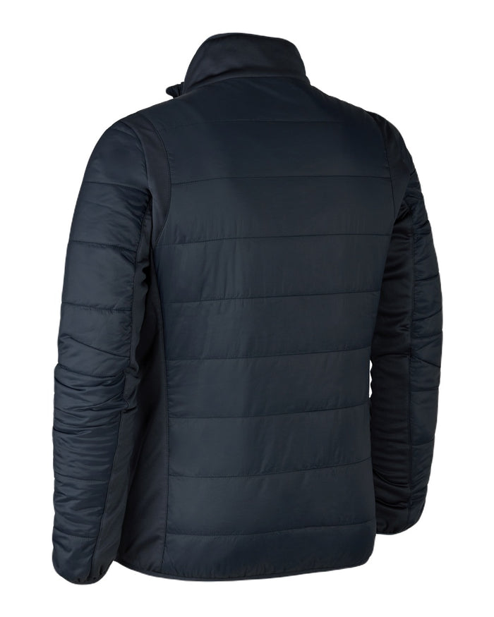 Dark Blue coloured Deerhunter Heat Padded Jacket on white background #colour_dark-blue