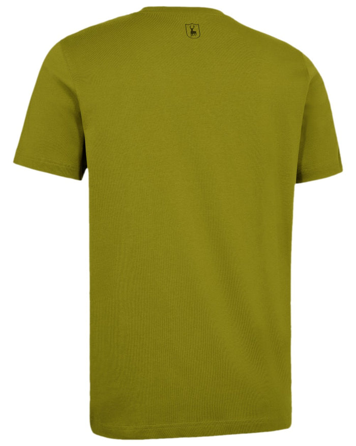Wild Moss Coloured Deerhunter Jaxon T-Shirt on white background #colour_wild-moss