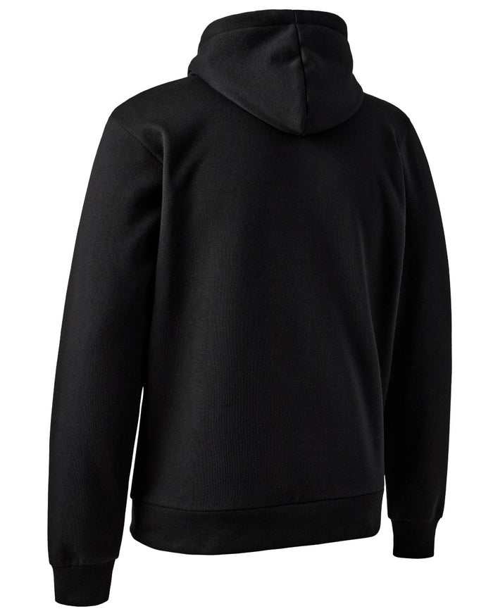 Black coloured Deerhunter Jubilee Hoodie on white background #colour_black