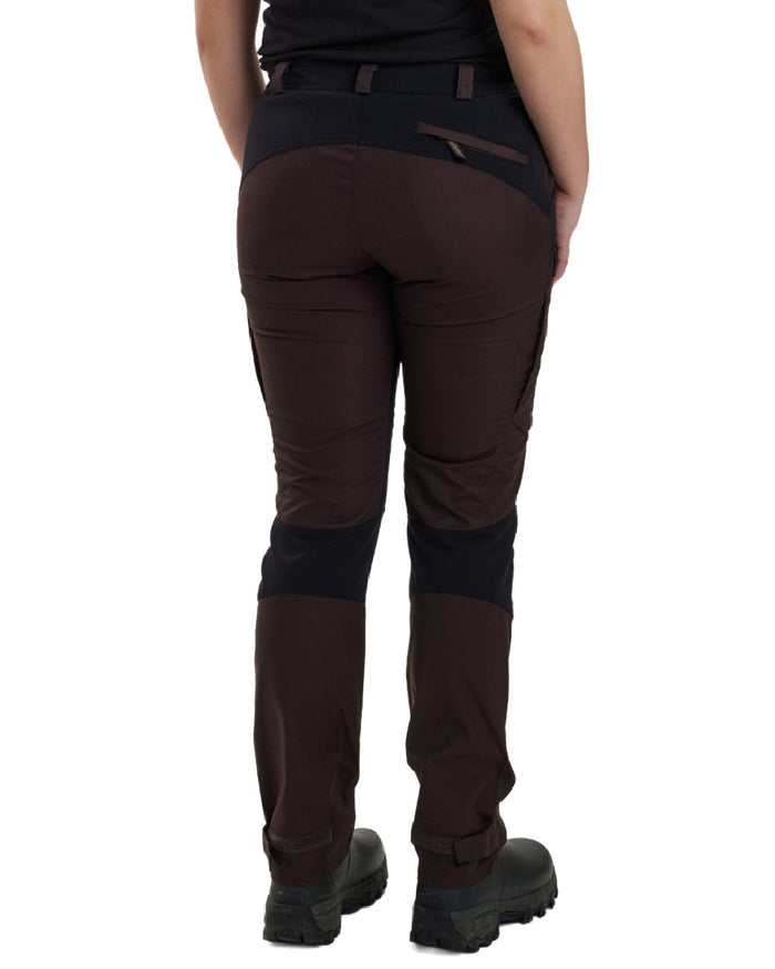 Dark Prune coloured Deerhunter Lady Ann Trousers on white background #colour_dark-prune