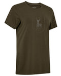 Deep Green Coloured Deerhunter Lady Bamboo T-Shirt on white background #colour_deep-green