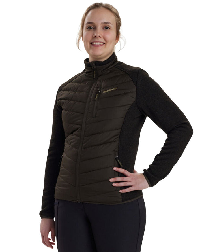 Brown Leaf coloured Deerhunter Lady Caroline Padded Jacket on white background #colour_brown-leaf