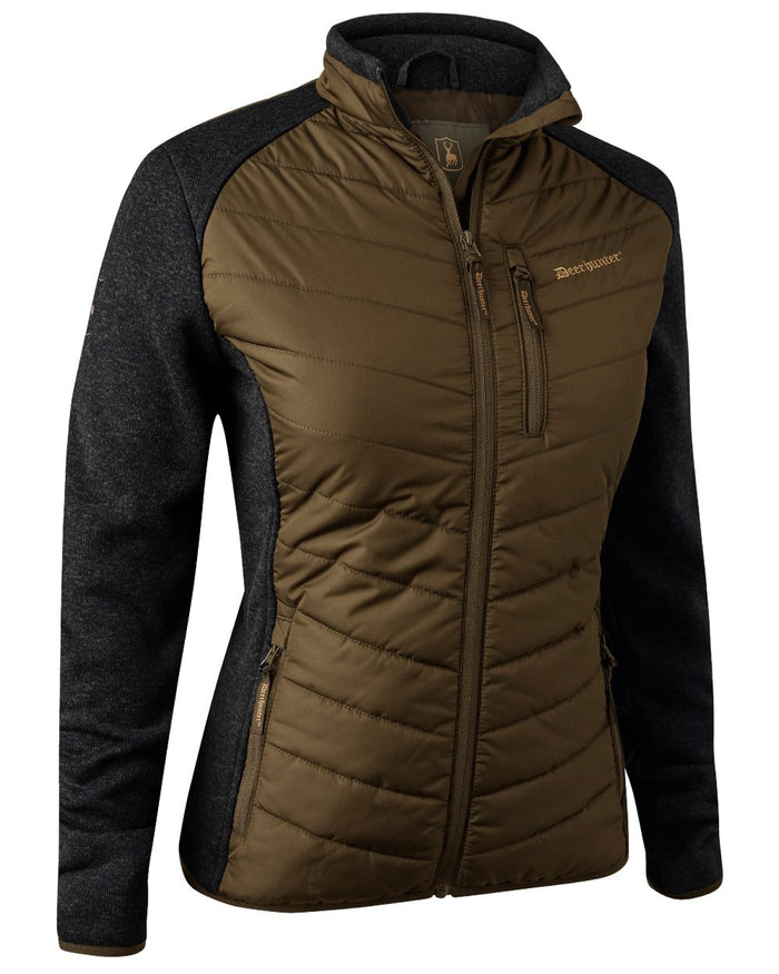 Butternut coloured Deerhunter Lady Moor Padded Jacket on white background #colour_butternut
