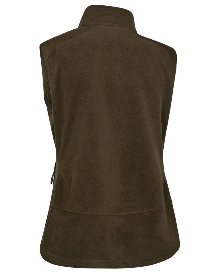 Art Green coloured Deerhunter Lady Muflon Pro Fleece Waistcoat on white background #colour_art-green