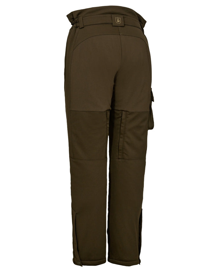 Art Green coloured Deerhunter Lady Muflon Pro Winter Trousers n white background #colour_art-green