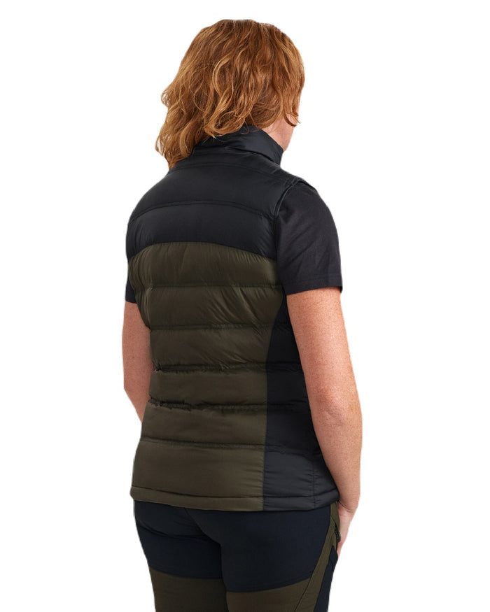 Rifle Green coloured Deerhunter Lady Northward Padded Waistcoat on white background #colour_rifle-green
