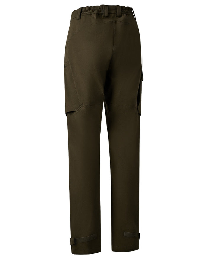 Fallen Leaf coloured Deerhunter Lady Sarek Full Stretch Trousers on white background #colour_fallen-leaf