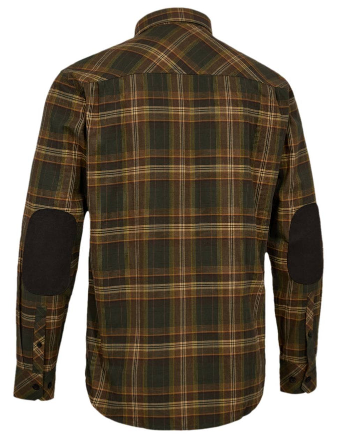 Green Check Coloured Deerhunter Mens Bennett Shirt on white background #colour_green-check