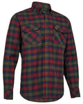 Red Check Coloured Deerhunter Mens Cooper Shirt on white background #colour_red-check