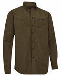 Green Check Coloured Deerhunter Mens Raynor Shirt on white background #colour_green-check