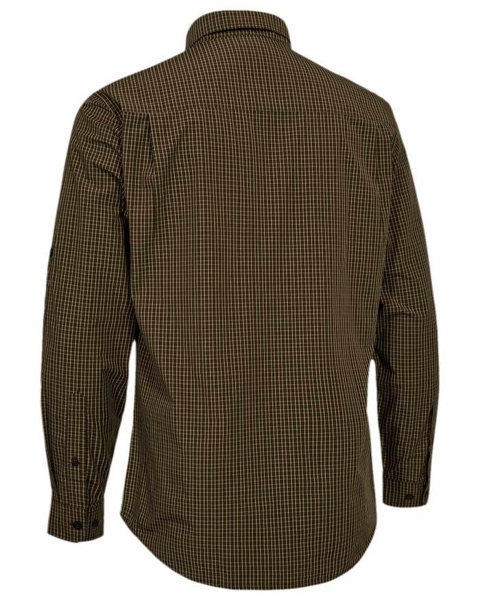 Green Check Coloured Deerhunter Mens Raynor Shirt on white background #colour_green-check