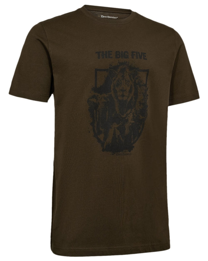 Fallen Leaf Coloured Deerhunter Mens Weston T-Shirt on white background #colour_fallen-leaf