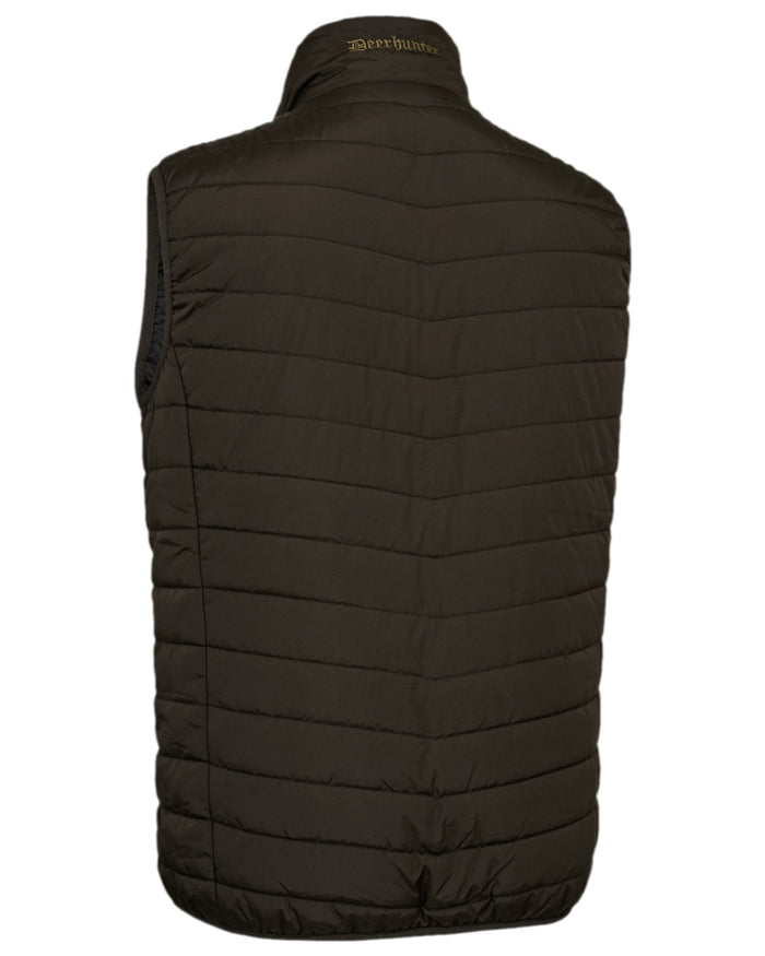 Brown Leaf Coloured Deerhunter Moor Fully Padded Waistcoat on white background #colour_brown-leaf