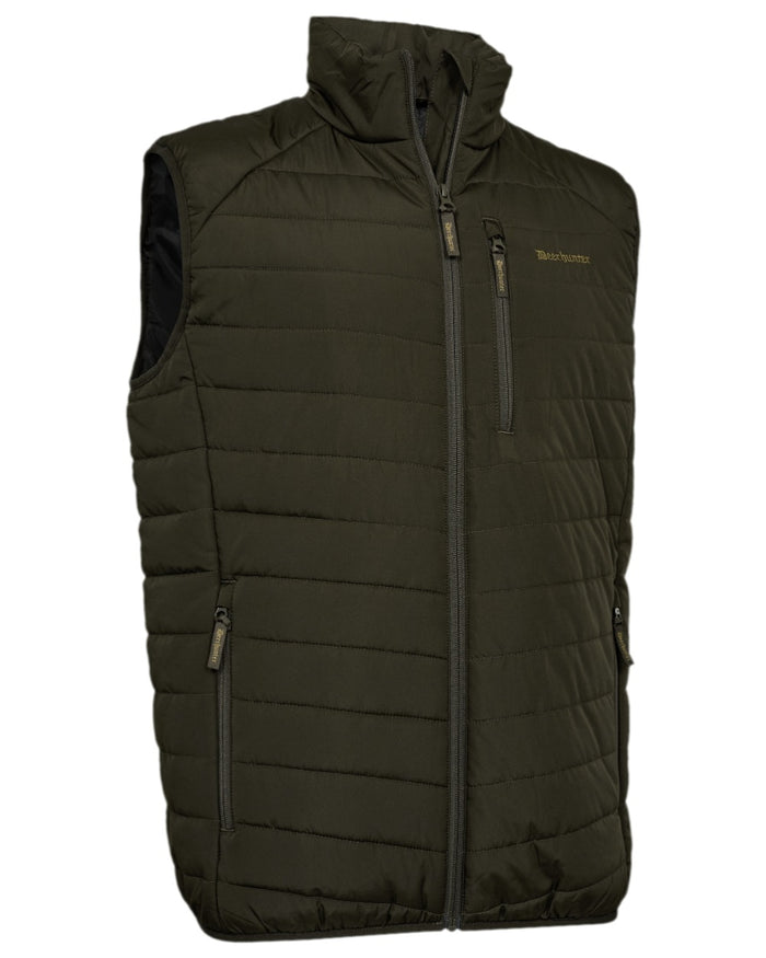 Timber Coloured Deerhunter Moor Fully Padded Waistcoat on white background #colour_timber