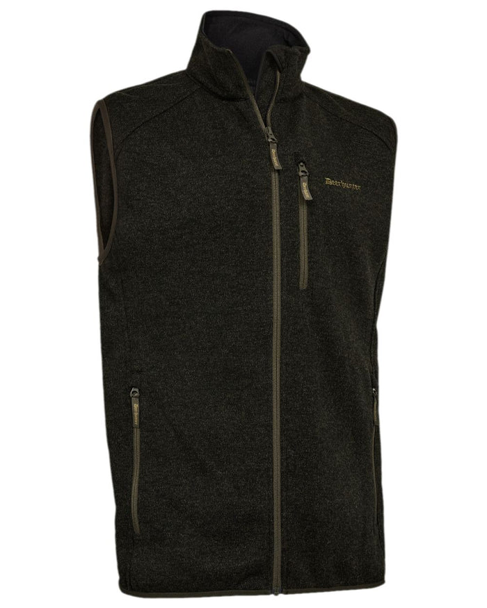 Timber Coloured Deerhunter Moor Knitted Waistcoat on white background #colour_timber