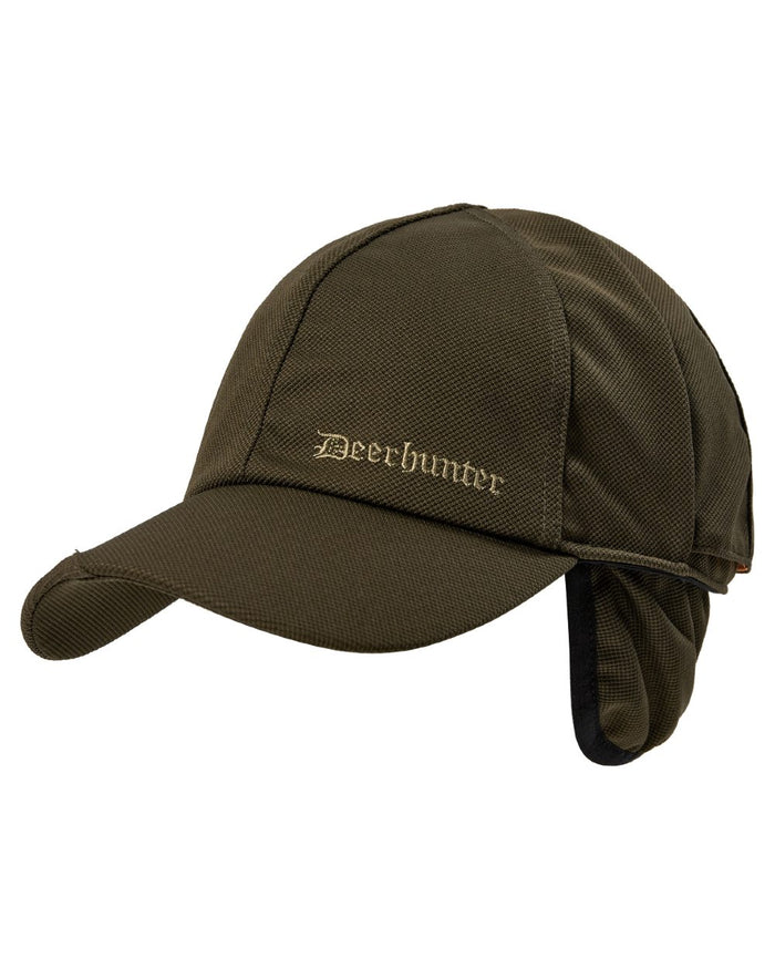 Art Green coloured Deerhunter Mens Muflon Pro Cap With Safety on white background #colour_art-green