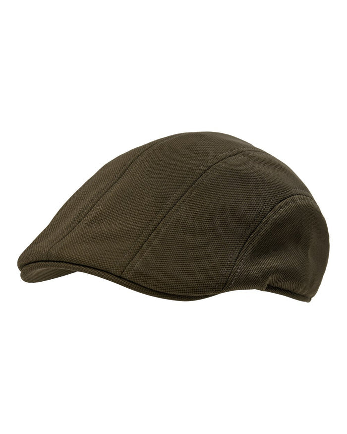 Art Green coloured Deerhunter Muflon Pro Flatcap on white background #colour_art-green