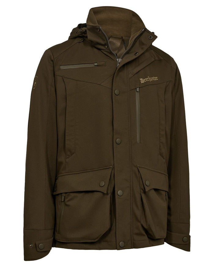 Art Green coloured Deerhunter Mens Muflon Pro Light Jacket on white background #colour_art-green