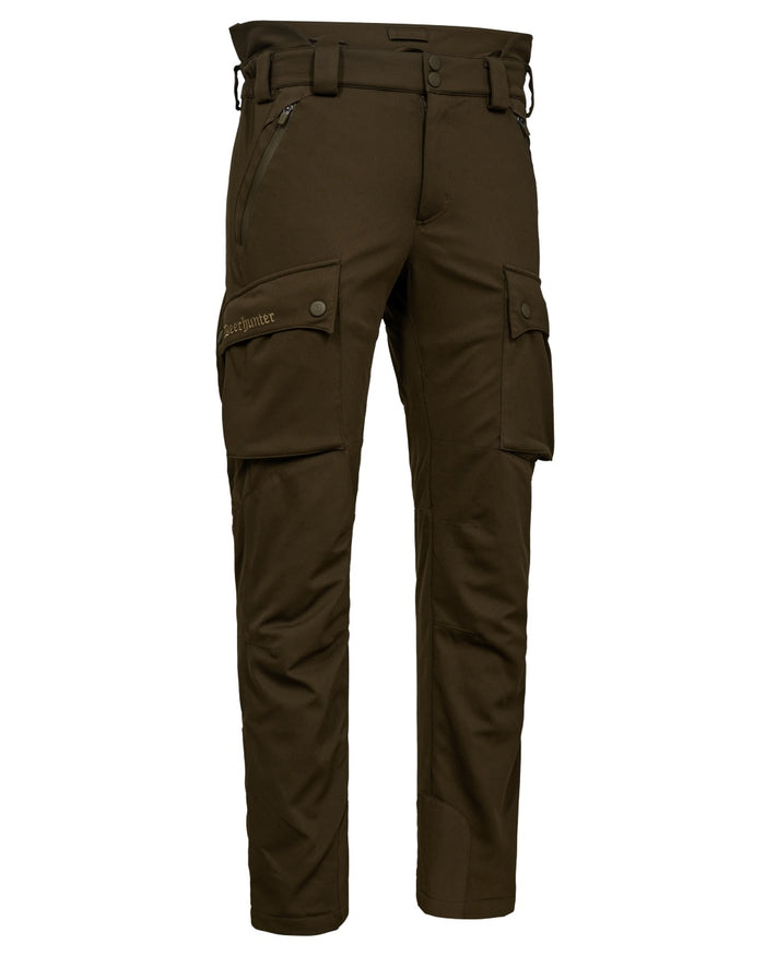 Art Green coloured Deerhunter Mens Muflon Pro Light Trousers on white background #colour_art-green
