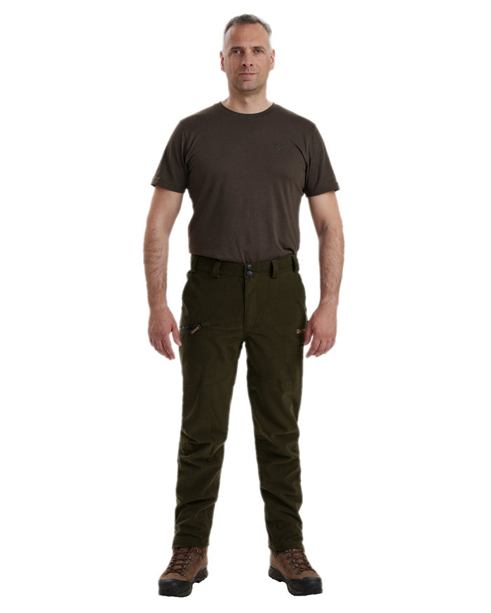 Peat Coloured Deerhunter Pro Gamekeeper Boot Trousers on white background #colour_peat