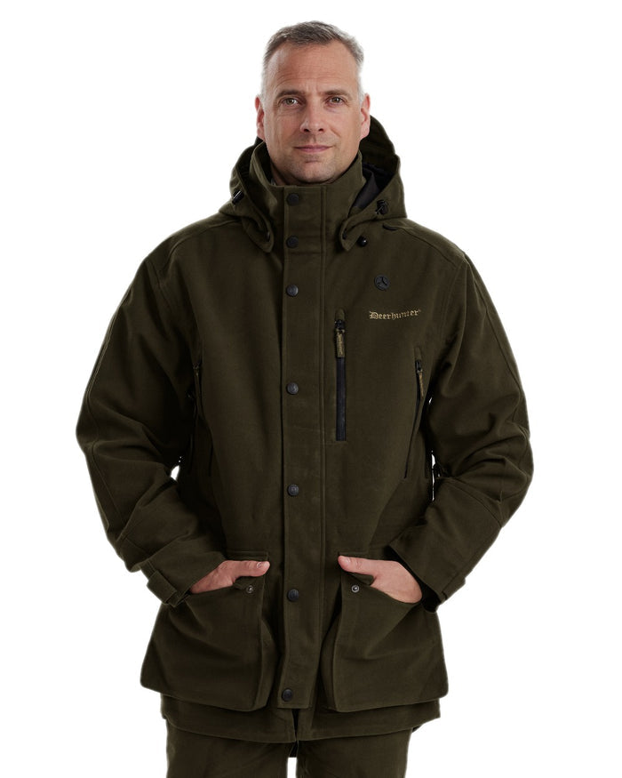Peat Coloured Deerhunter PRO Gamekeeper Jacket on white background #colour_peat