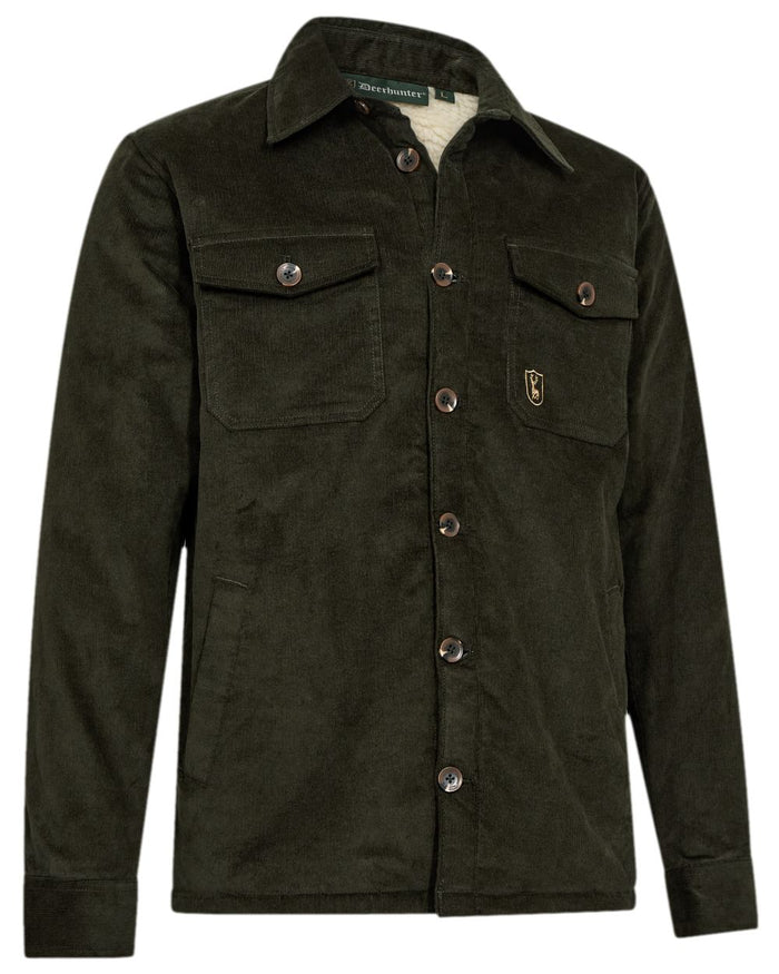 Timber Coloured Deerhunter Sherpa Lined Corduroy Jacket on white background #colour_timber