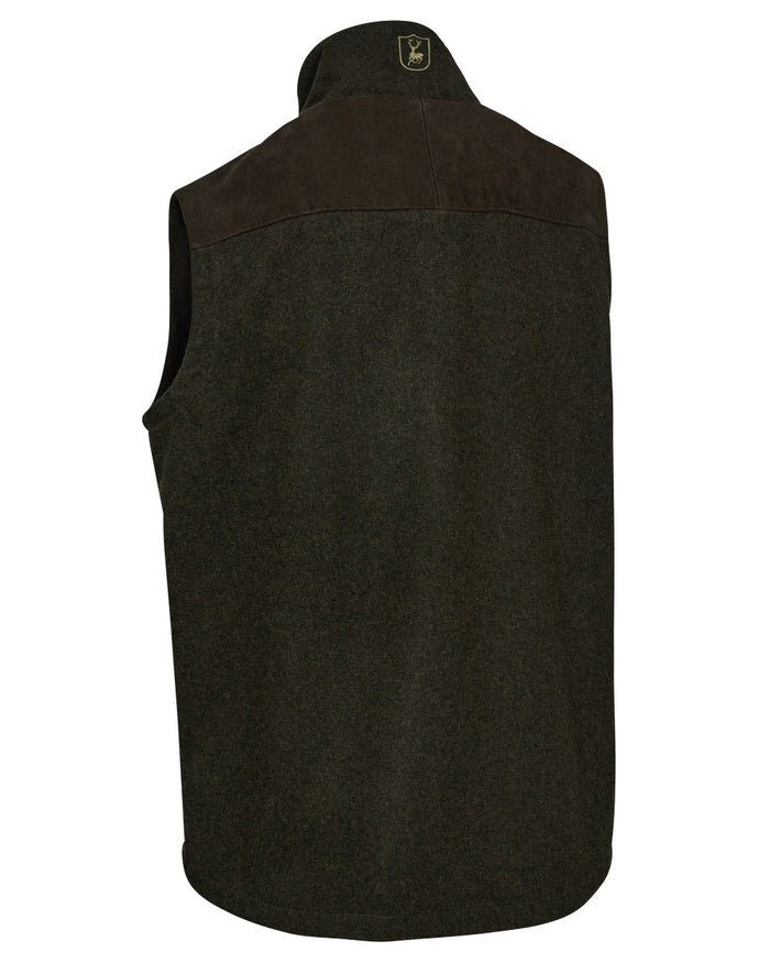 Loden Wood coloured Deerhunter Mens Tatra Waistcoat on white background #colour_loden-wood