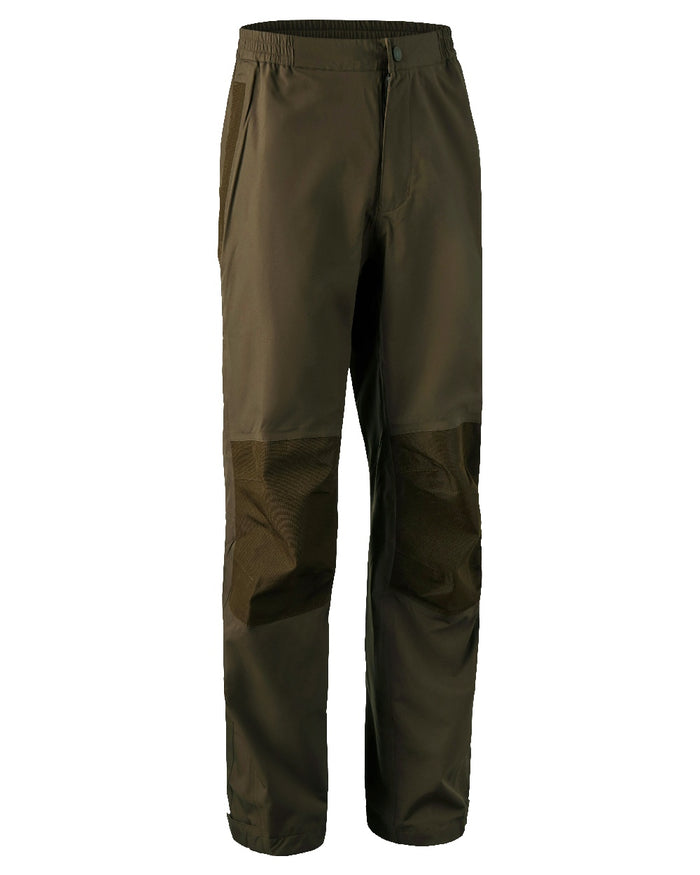 Canteen coloured Deerhunter Track Rain Trousers on white background #colour_canteen