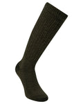 Forest Green coloured Deerhunter Wool Silk Socks on white background #colour_forest-green
