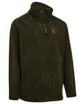 Timber Coloured Deerhunter Youth Atlas Light Fleece Jacket on white background #colour_timber